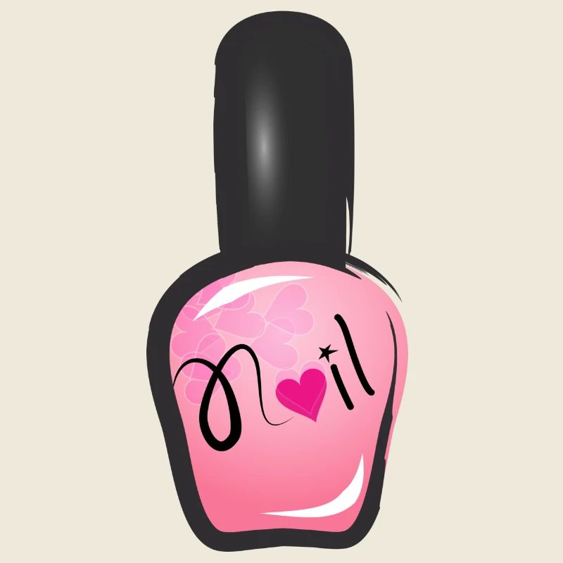 rosa Nagellack im Graffiti Stil mit Herz