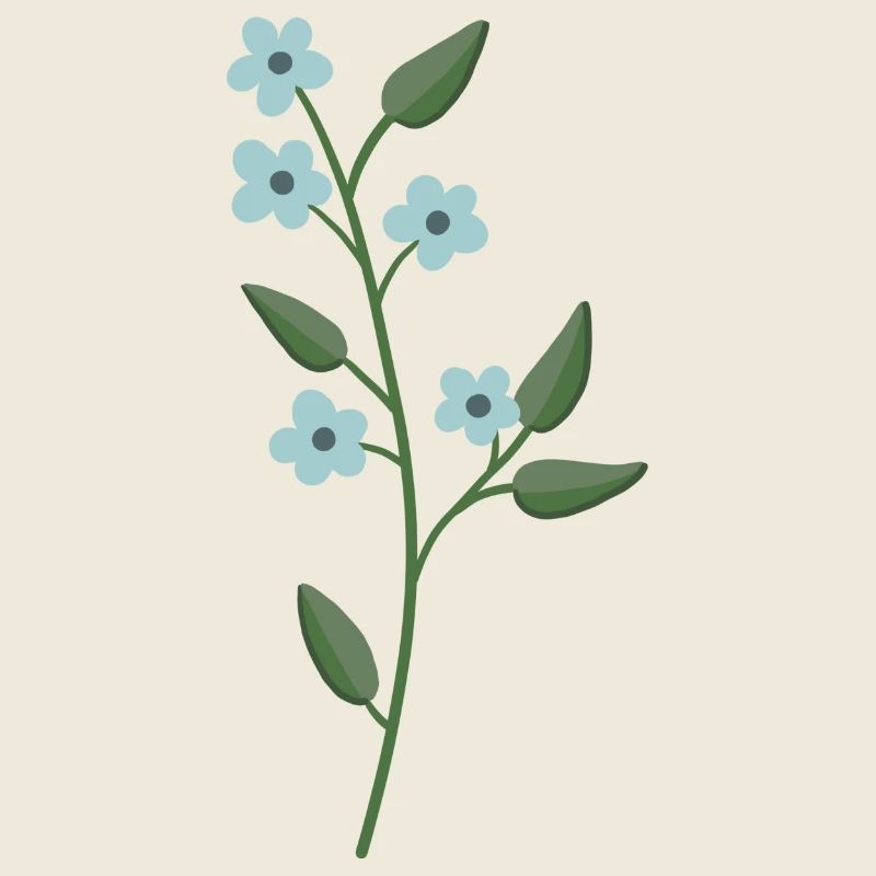 Fleur bleu clair