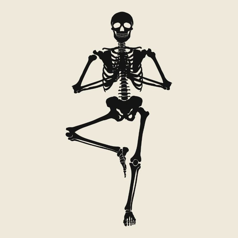 6 Vrikshasana Yoga oder Baumhaltung | Skelett