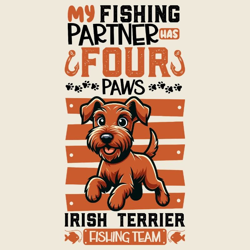 Fishing and Irish Terrier