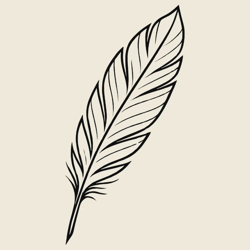 Schwarze Feder Silhouette