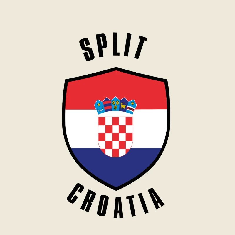 Geteilter Kroatien-Schild