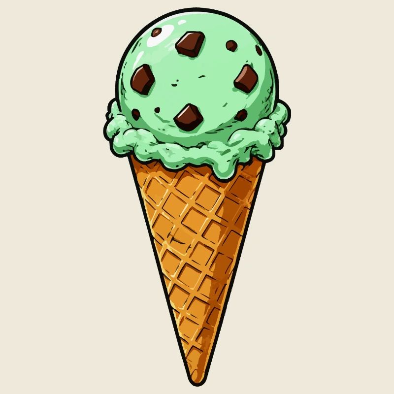 Culasse de glace menthe chocolat