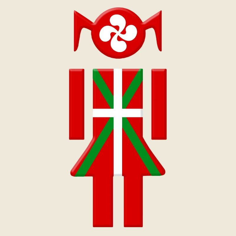 Fille Basque drapeau Euskadi