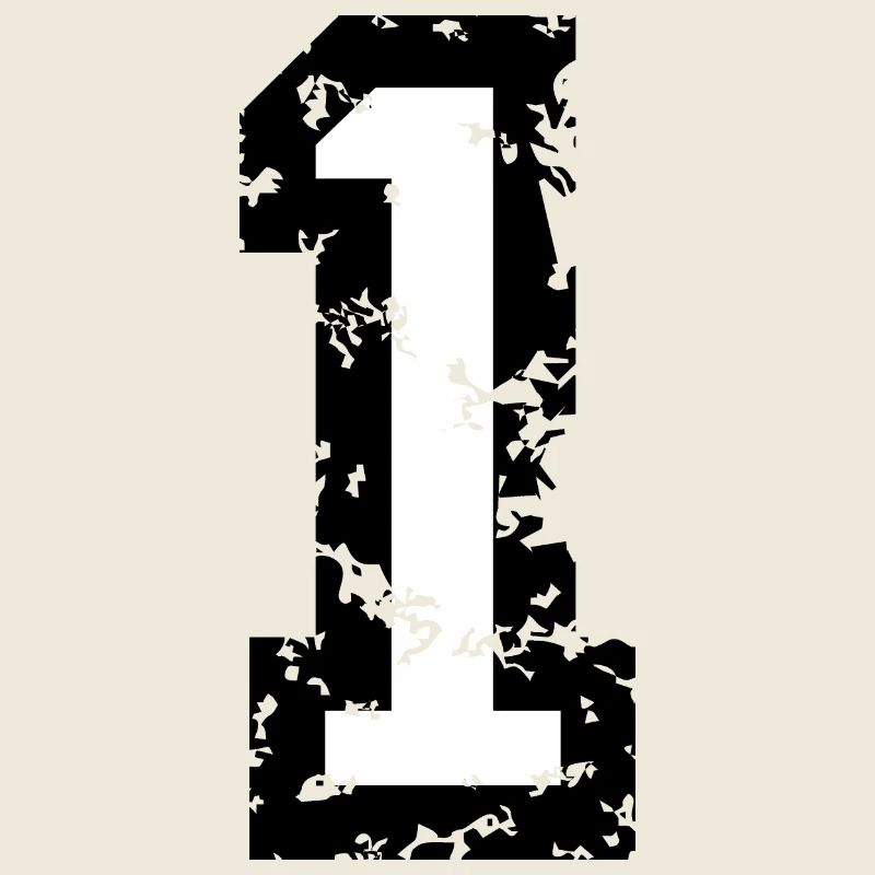 Le numéro une - No. 1 (deux couleurs) blanc