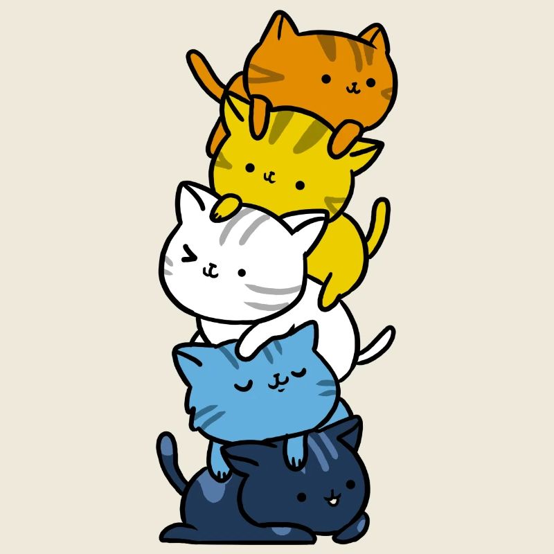 Kawaii Cat Aroace Pride Flag