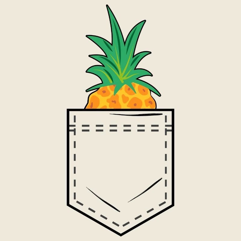 Brusttasche mit Ananaskopf