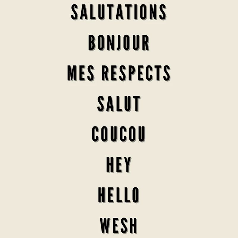 Salutations au fil du temps