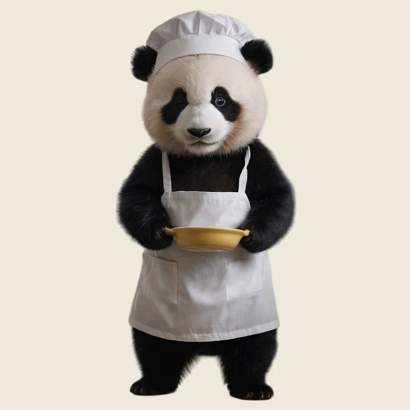 Panda cuisinier