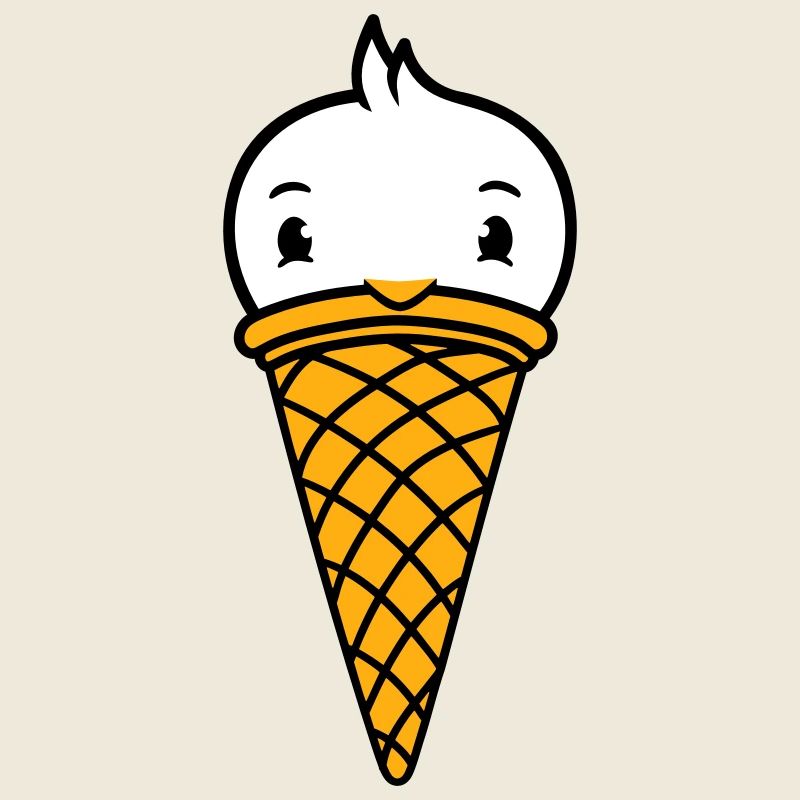 Vogel Eis Waffel Waffeleis Kugeln Eiscreme Eistüte