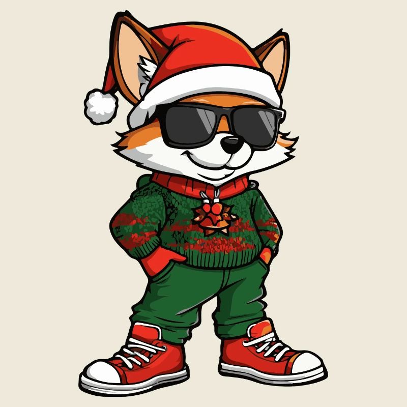 Fuchs Weihnachten X-Mas