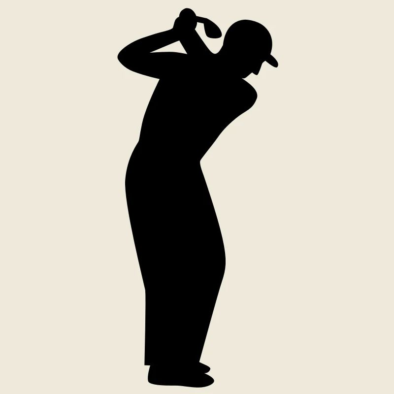 Golfer beim Abschlag