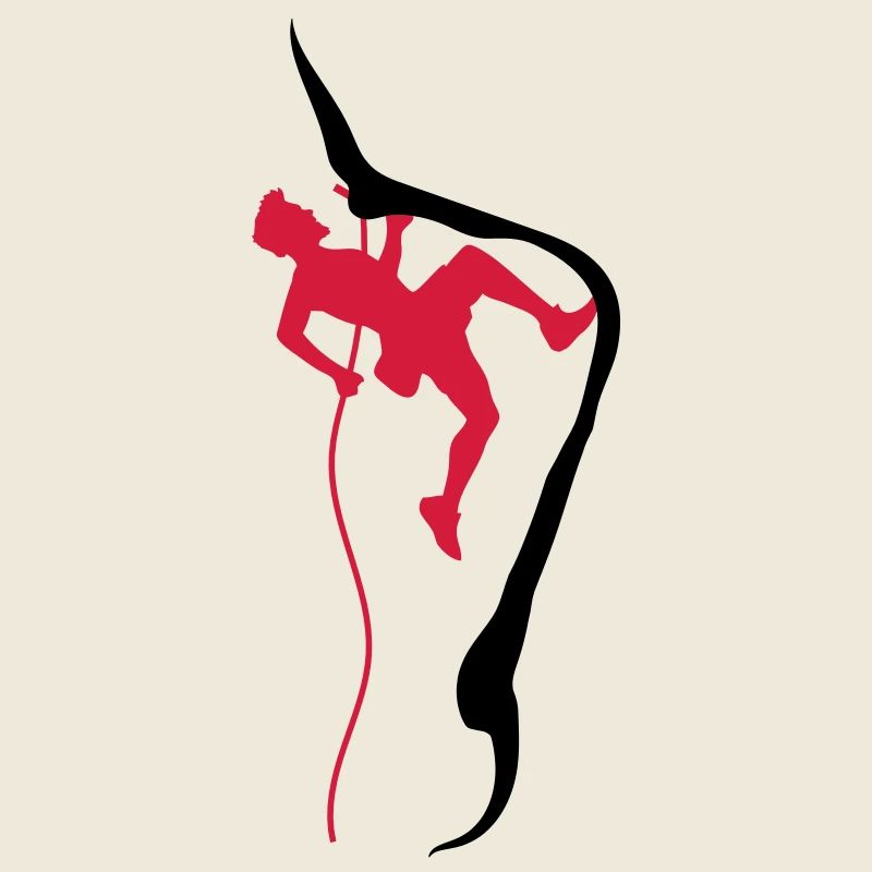 Klettern seil bergsteiger