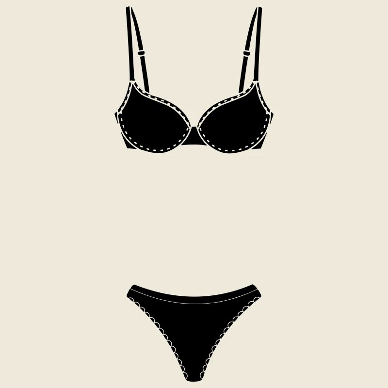 Dessous- oder Bekini-Logo für Geschäft oder Marktstand