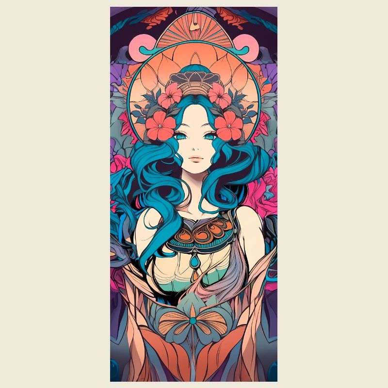 60s Psychedelic Rock Poster Jugendstil Art Nouveau