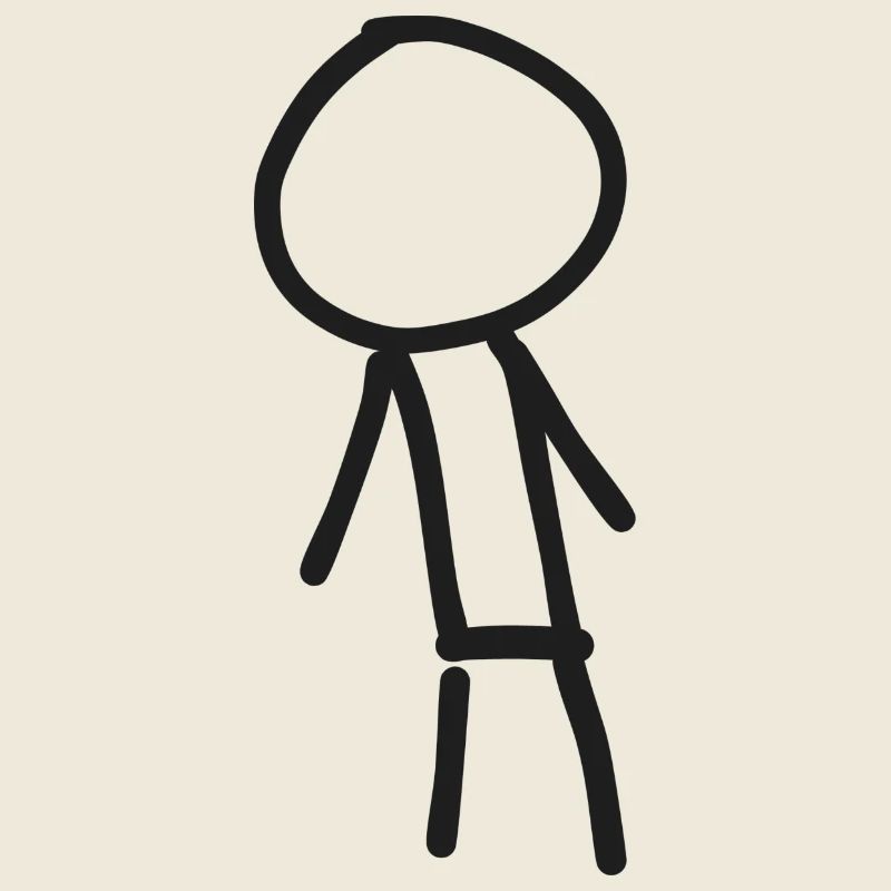 Minimalistisches Strichmännchen-Design