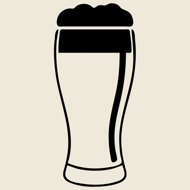 Bierglas mit üppigem Schaum