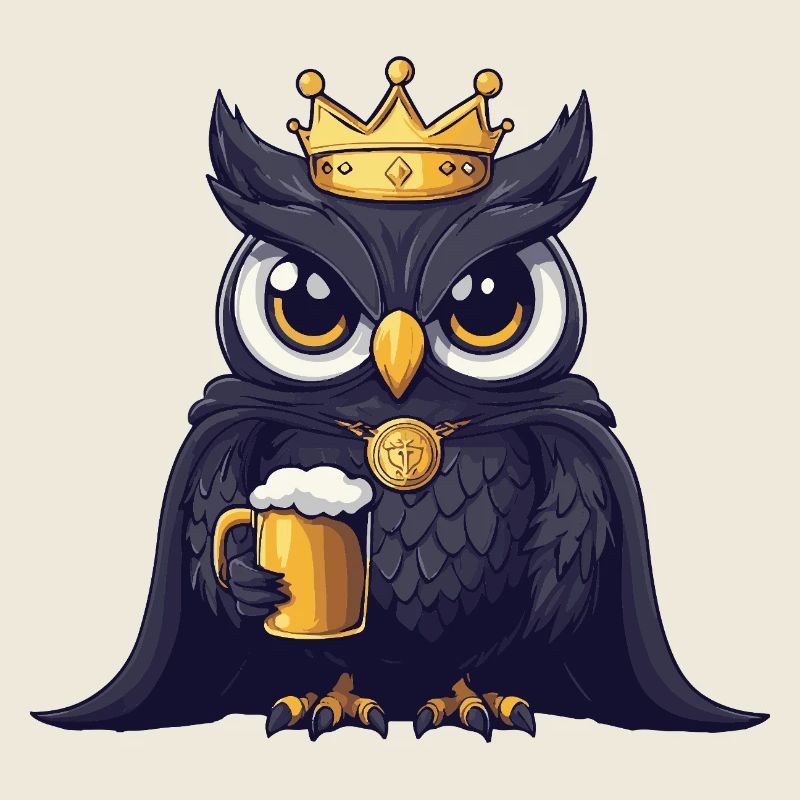 Eule Bier Lustig