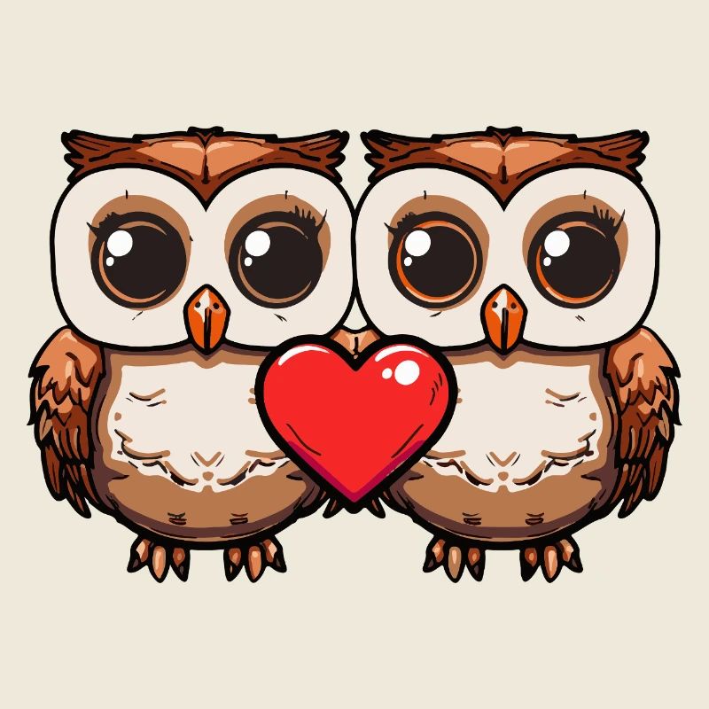 Eule Paar Valentinstag