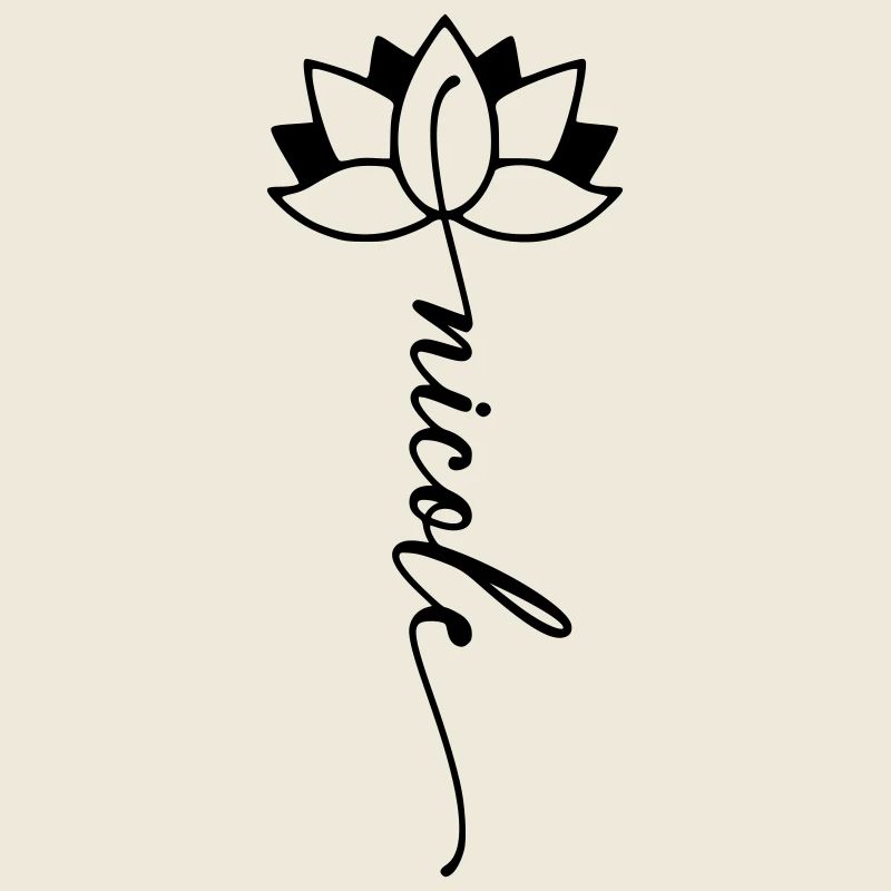 Nicole Name Flower Font