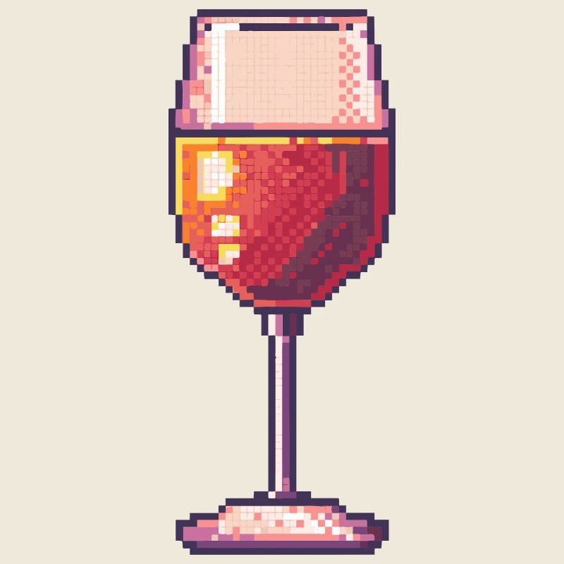 Verre à vin Pixel Retro