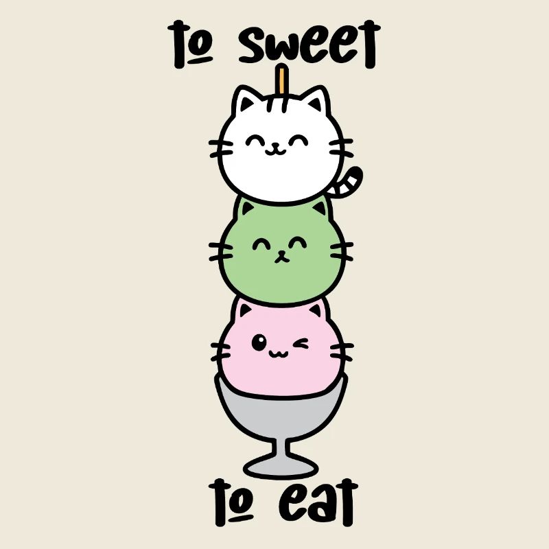 Katzen-Turm Eiscreme Stack