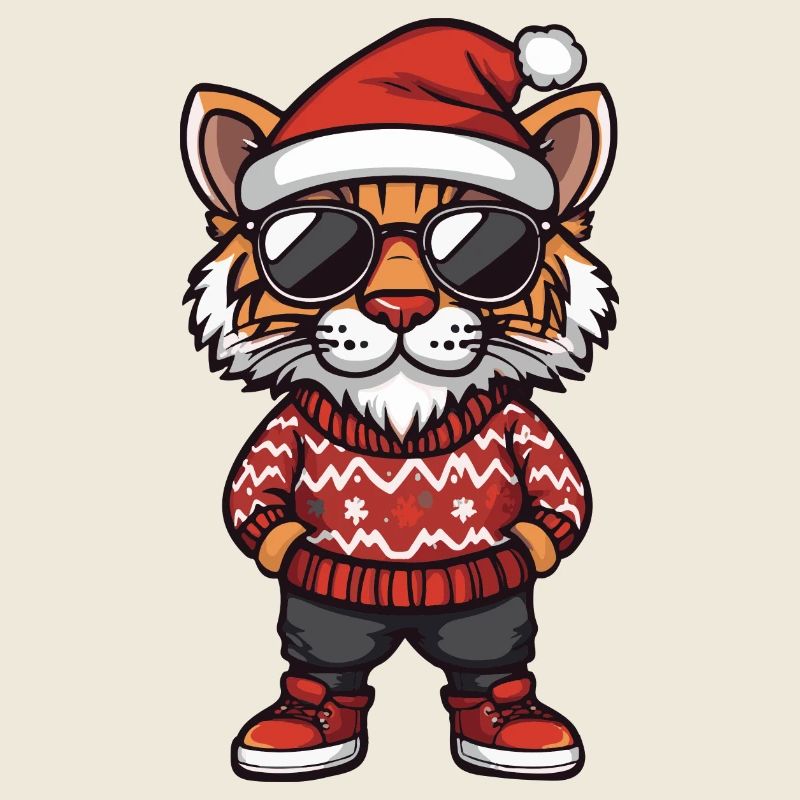 Tiger Christmas X-Mas