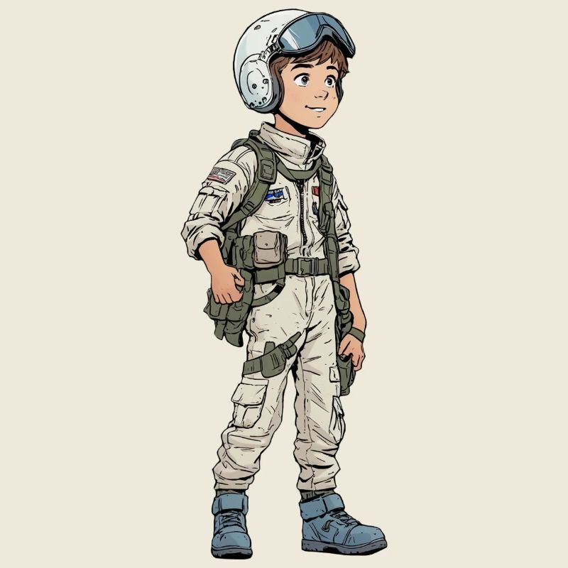 Vintage Comic Kampfpilot