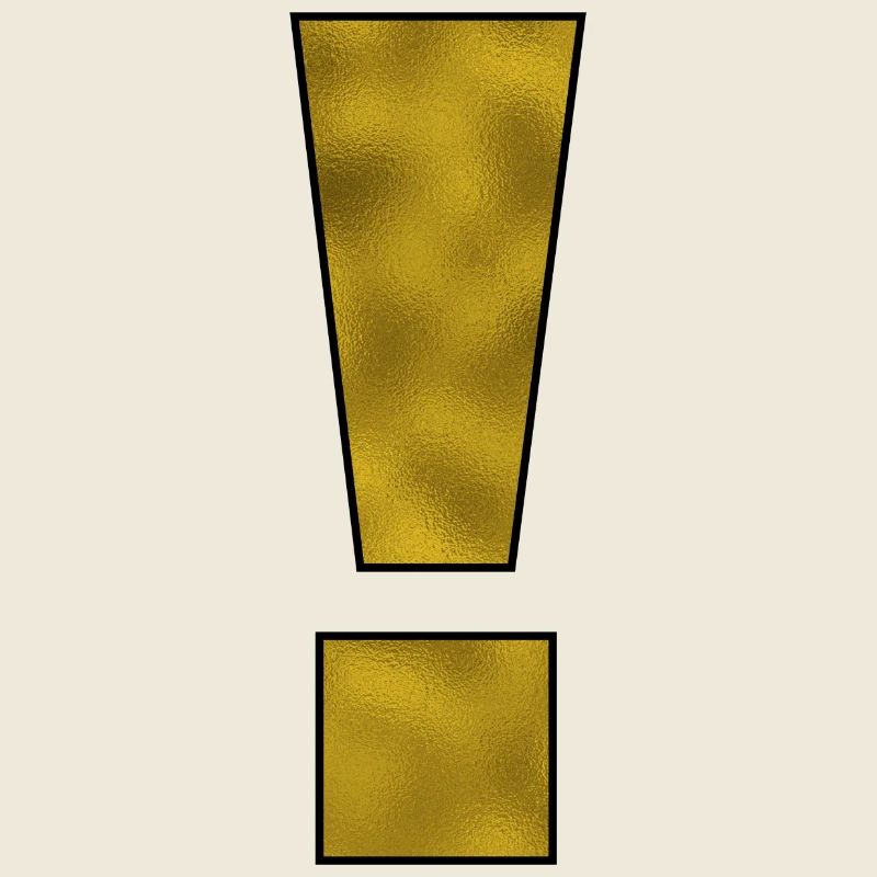 Exclamation Mark Punctuation Mark Gold