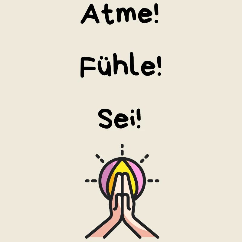 Gebetshände mit leuchtendem Mandala