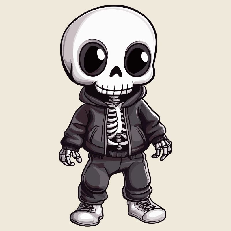 Squelette Halloween dessin animé
