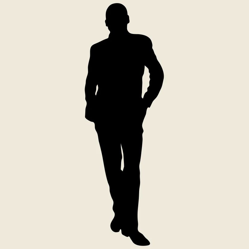 Mann Körper Silhouette Vektor-Design