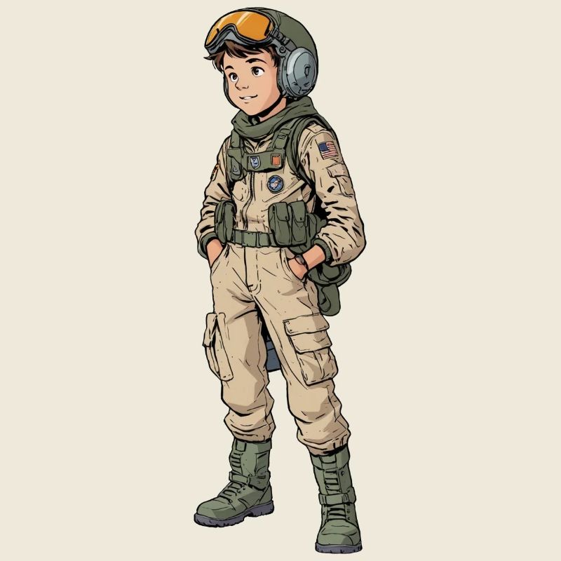 Vintage Comic Kampfpilot