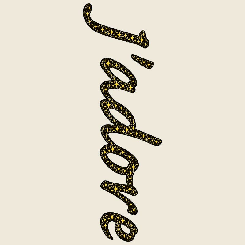 Cursive Golden Star Trail