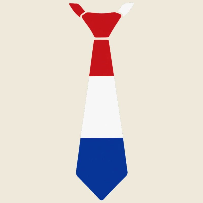 Cravate tricolore en rouge, blanc, bleu