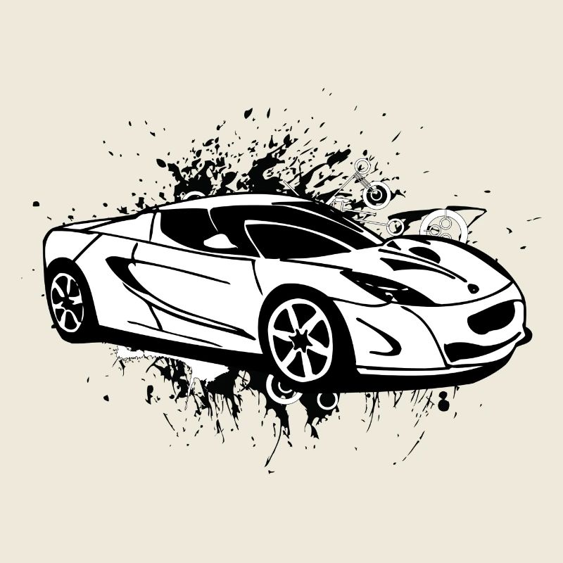 Cool white sportscar