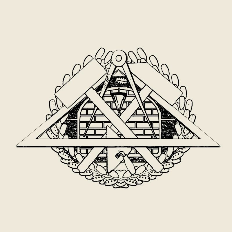 Pattern emblem symbol mason craft.