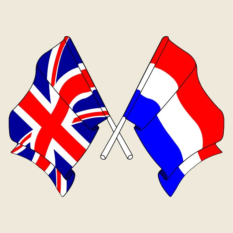 Drapeau de l’Angleterre et drapeau des Pays-Bas