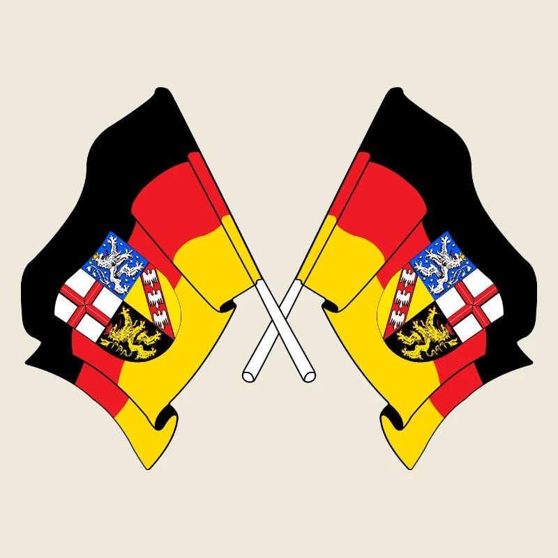 Drapeaux traversant la Sarre