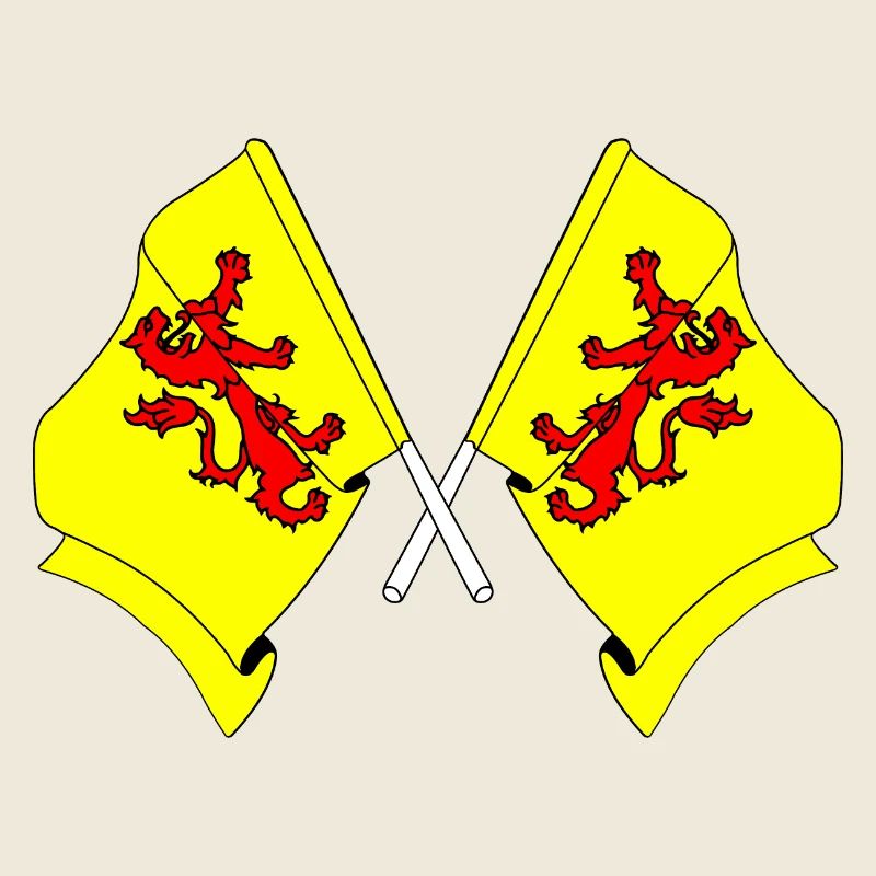 Deux drapeaux de la province de Hollande méridionale