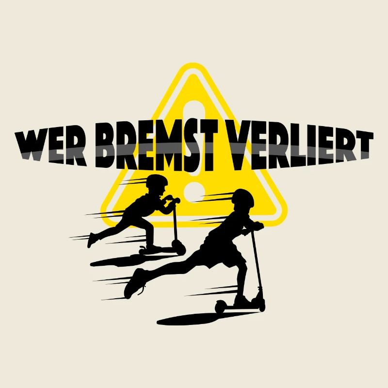 Tretroller, wer bremst verliert