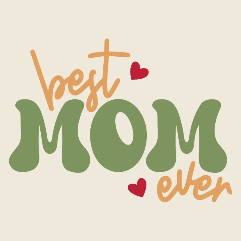 Beste Mutter aller Zeiten Herz-Typografie