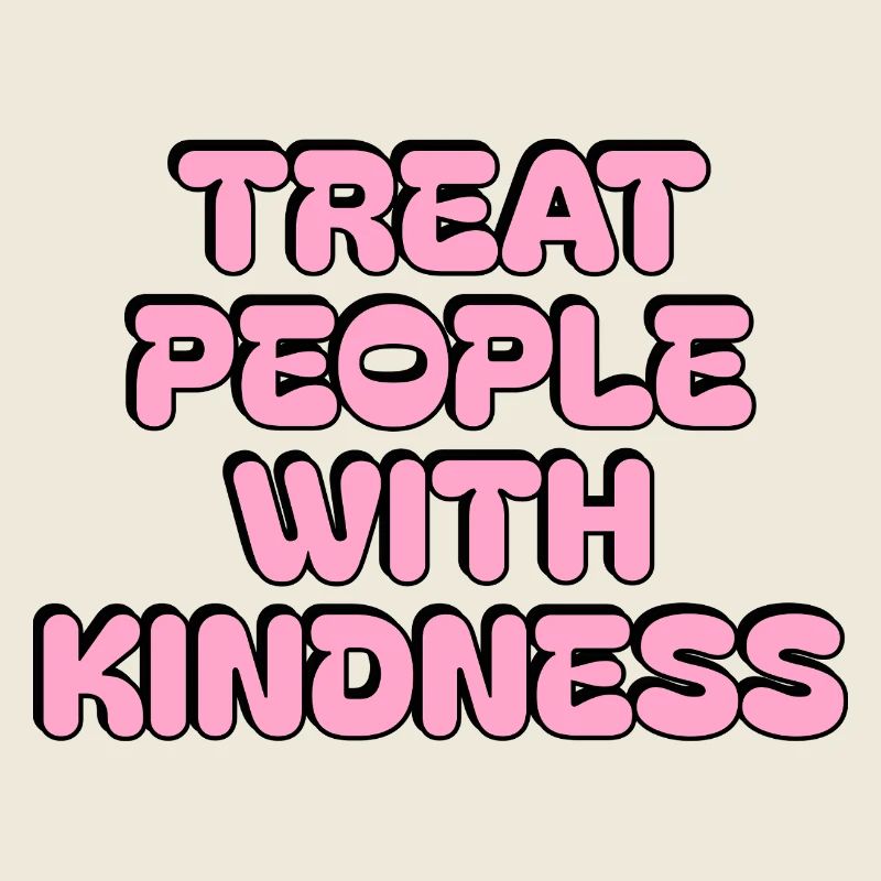 Be Kind Zitat - Behandle Menschen mit Freundlichkeit - rosa