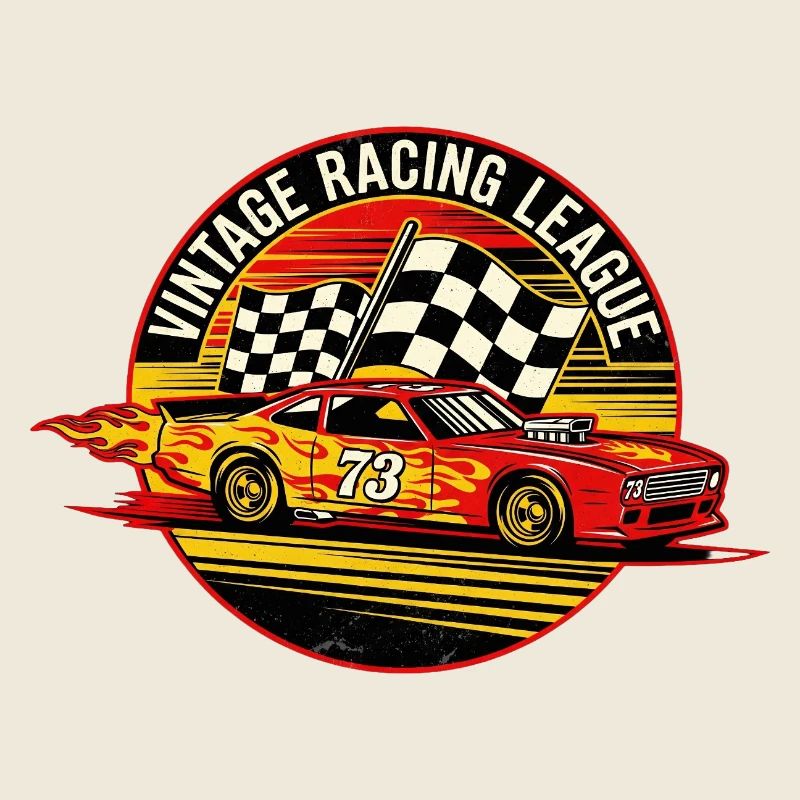 Conception de drapeaux de course vintage