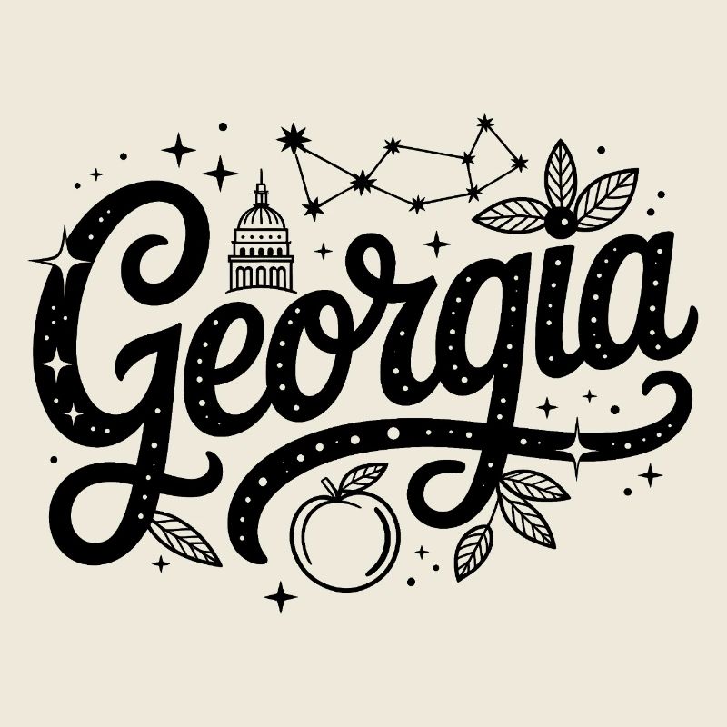 Georgia - Souvenir USA State Design