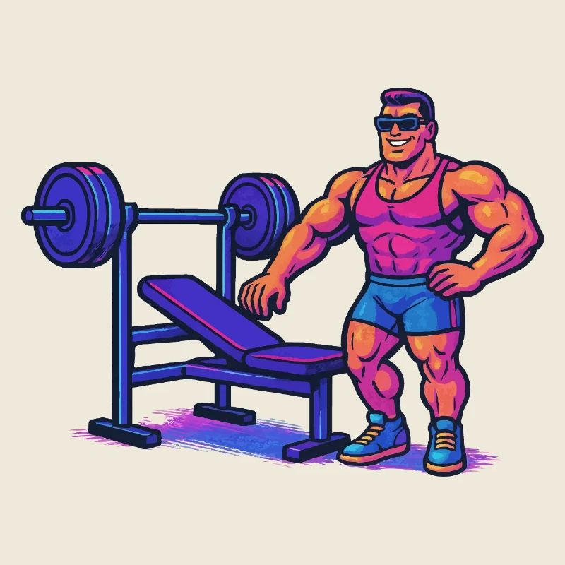 Bodybuilder Gym Comic