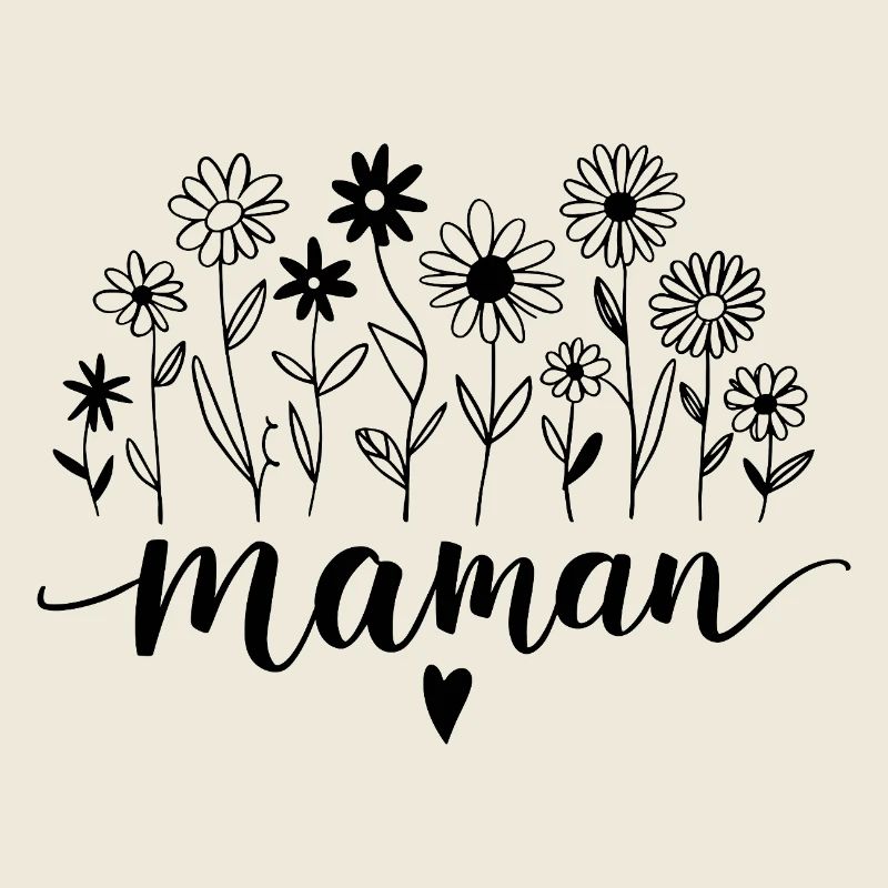 Maman avec Fleurs