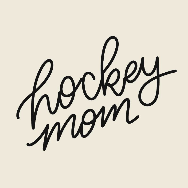 Hockey Mom Script Logo