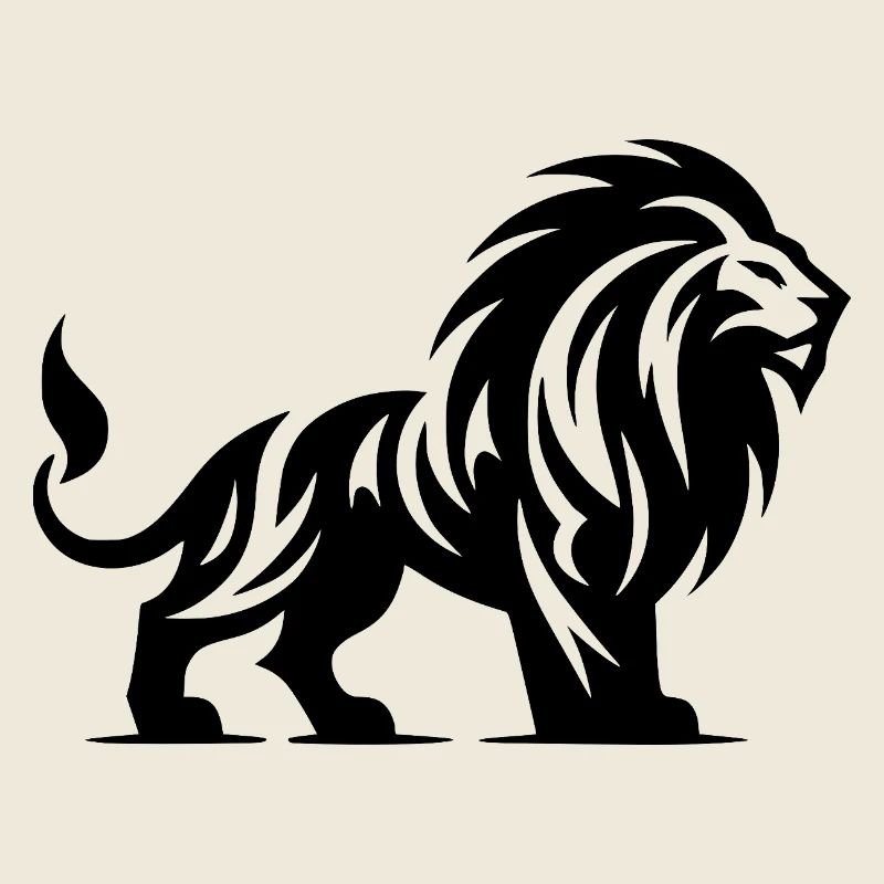 Tribal Lion with Mane