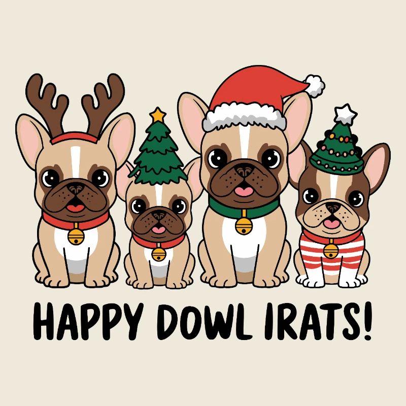 Joyeuse Dowl Irats Drôles Bouledogues Français